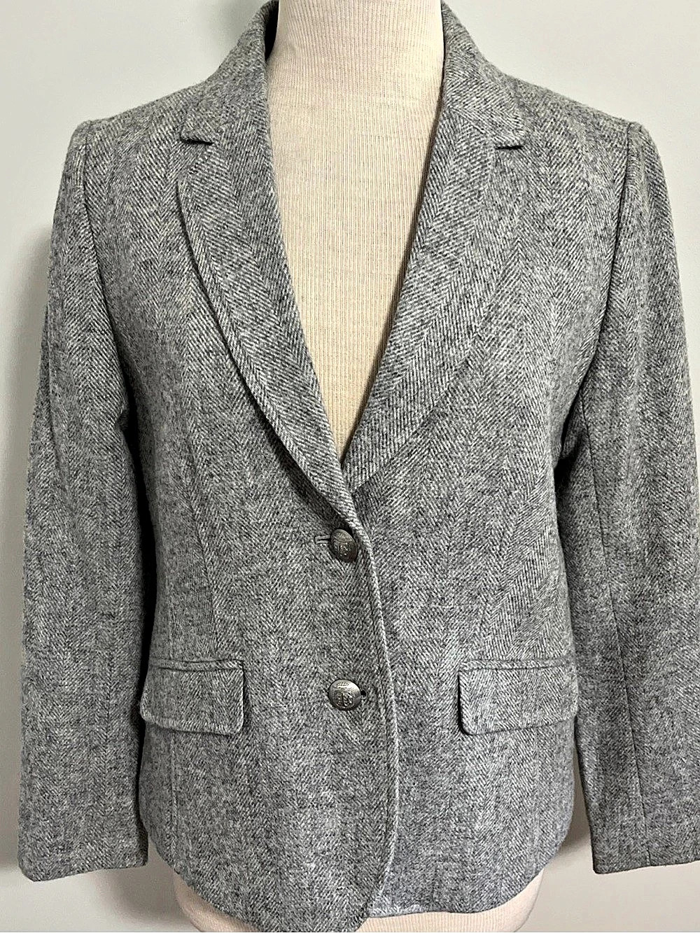 Talbots Aberdeen Herringbone Tweed Blazer
